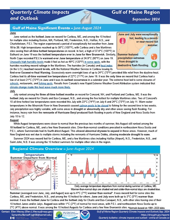 Example image of the Climate Impacts and Outlook report