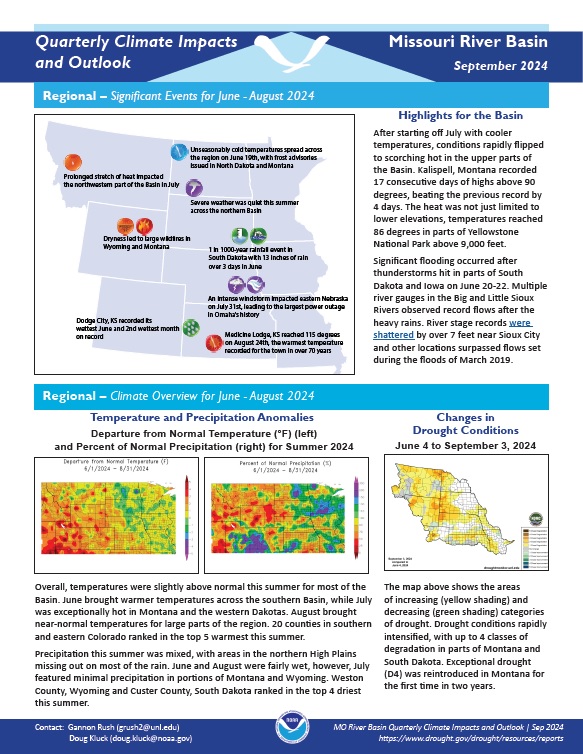 Example image of the Climate Impacts and Outlook report