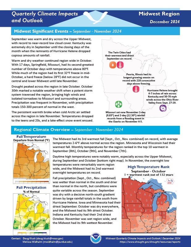 Example image of the Climate Impacts and Outlook report