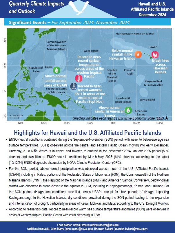 Example image of the Climate Impacts and Outlook report.