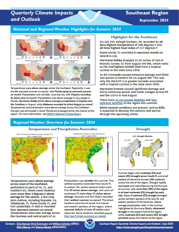 Example image of the Climate Impacts and Outlook report