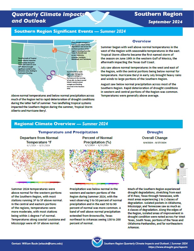 Example image of the Climate Impacts and Outlook report