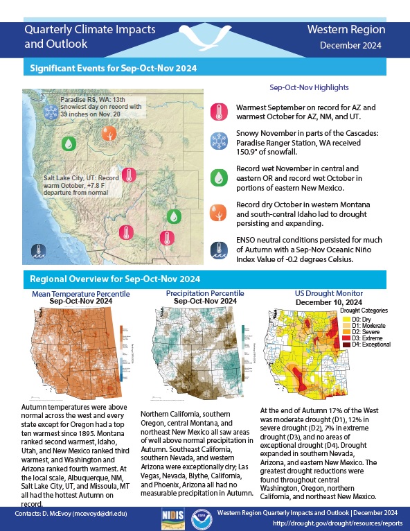 Example image of the Climate Impacts and Outlook report