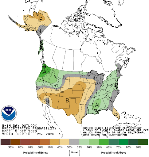 December 16-20th Precipitation Outlook for the United States