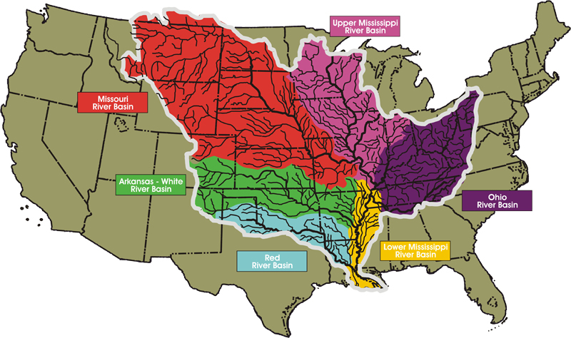 Usace Mississippi River Basin Map 