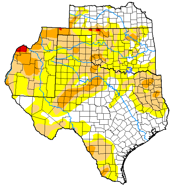 U.S. Drought Monitor conditions for Kansas, New Mexico, Oklahoma, and Texas. As of November 2, 2021, 35.37% of the region is in drought, with 31.57% experiencing abnormally dry (D0) conditions.