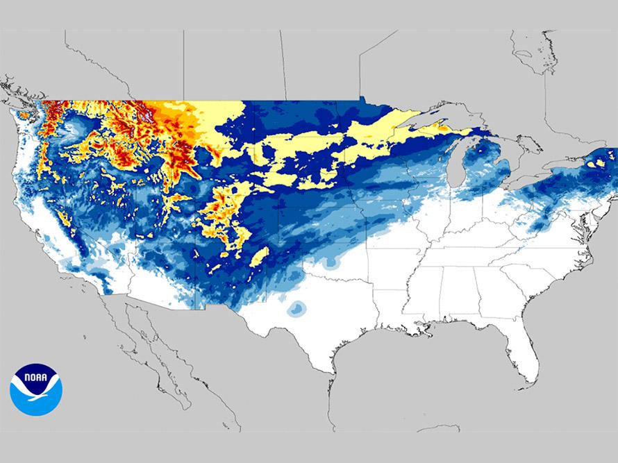 NOHRSC National Snow Analyses | Drought.gov