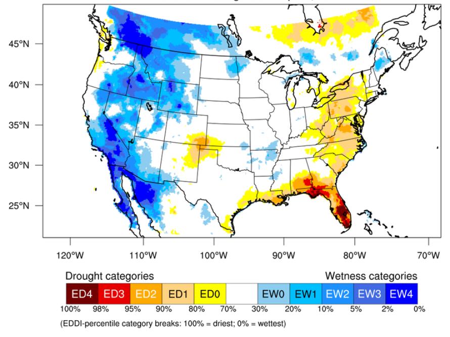 Evaporative Demand Drought Index (EDDI) | Drought.gov