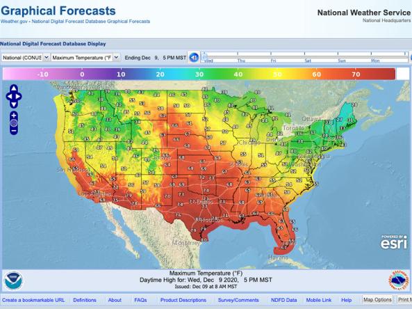 World Weather Forecast Map