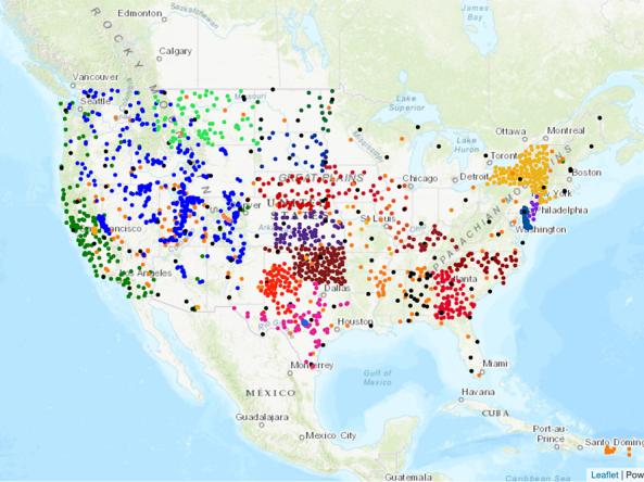 Map of National Soil Moisture Network stations