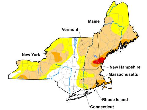 November 3 U.S. Drought Monitor map of the Northeast