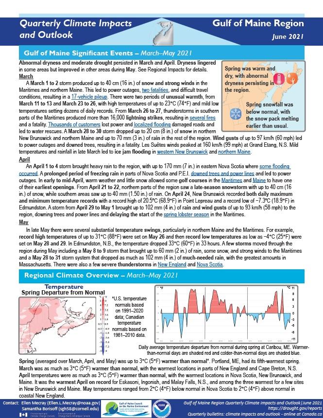 Example image of the Climate Impacts and Outlook report