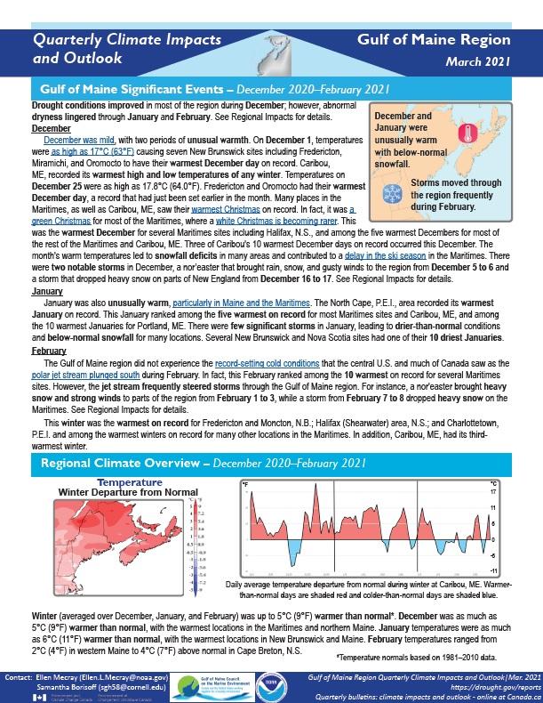 Example image of the impact and outlook report