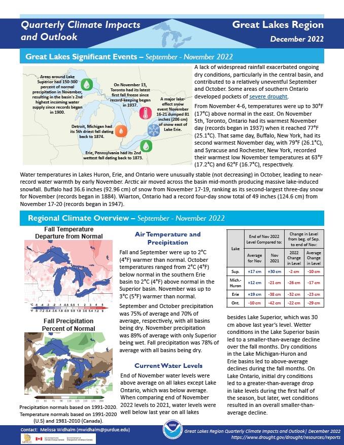 December 2022 Climate Impacts and Outlook report.