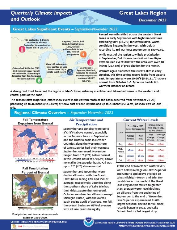 Example image of the Climate Impacts and Outlook report