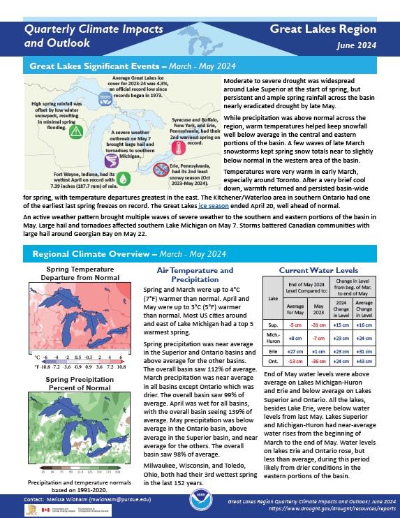 Example image of the Climate Impacts and Outlook report.