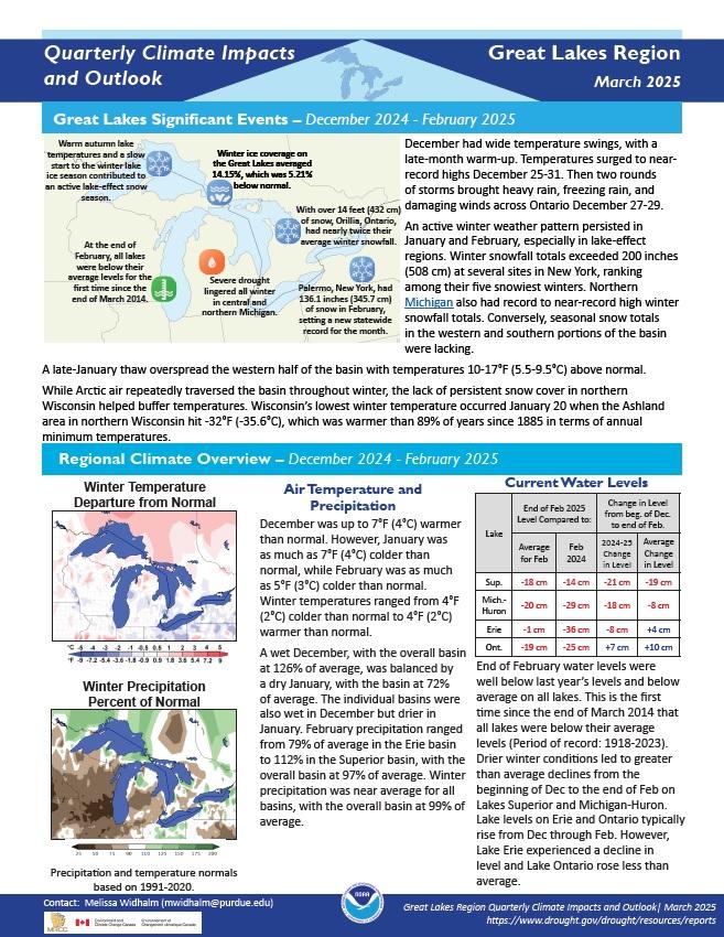 Example image of the Climate Impacts and Outlook report