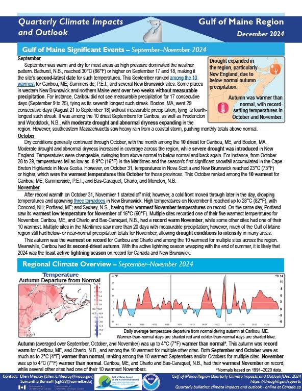 Example image of the Climate Impacts and Outlook report