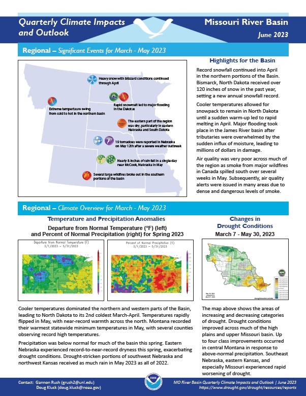 Example image of the Climate Impacts and Outlook report.