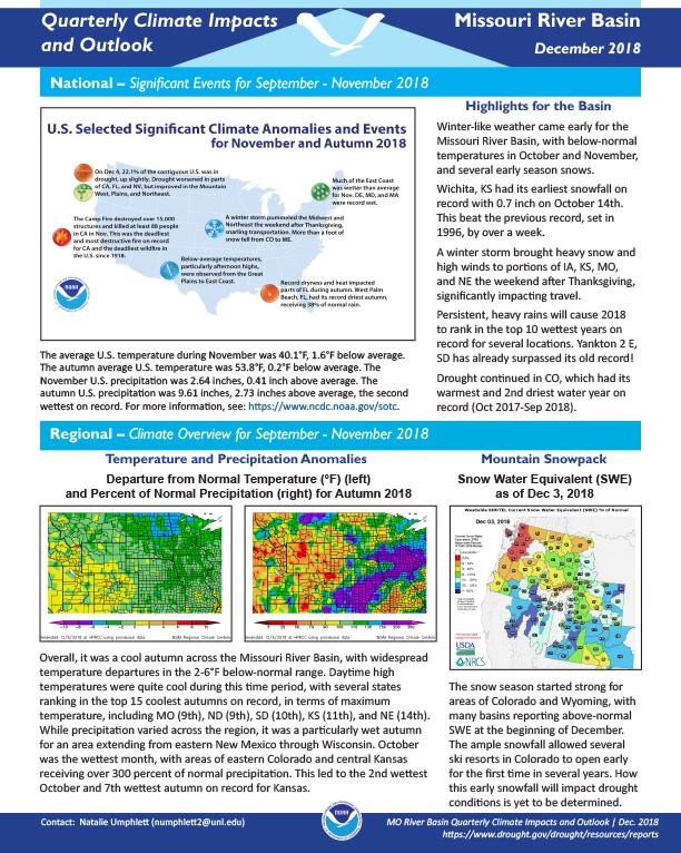 Example image of the Climate Impacts and Outlooks report