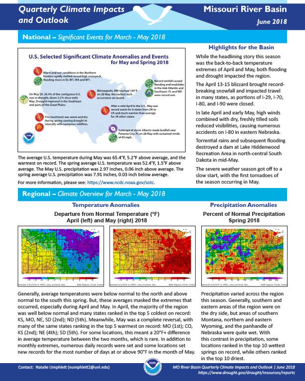 Example image of the Climate Impacts and Outlooks report