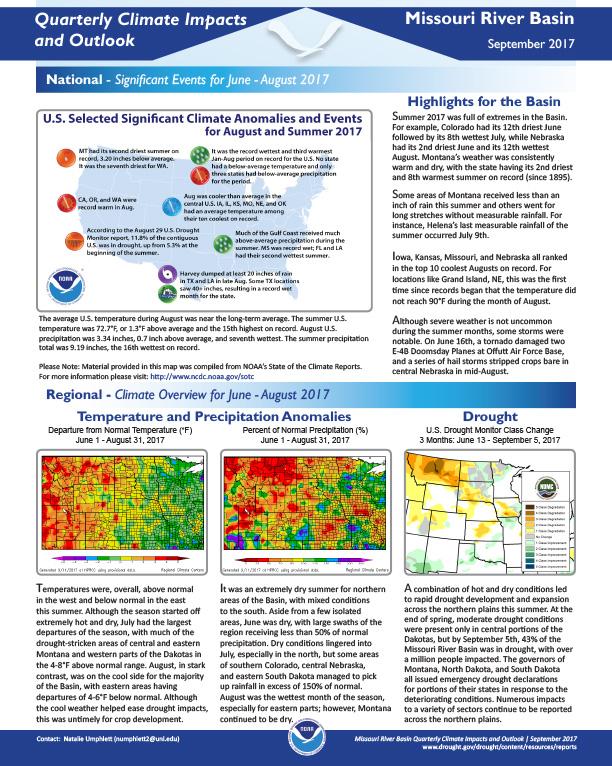 Example image of the Climate Impacts and Outlooks report