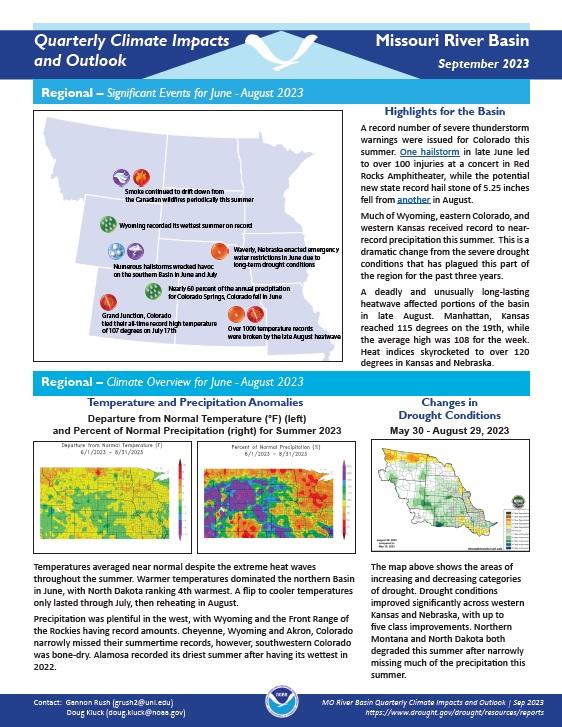 Example image of the Climate Impacts and Outlook report.