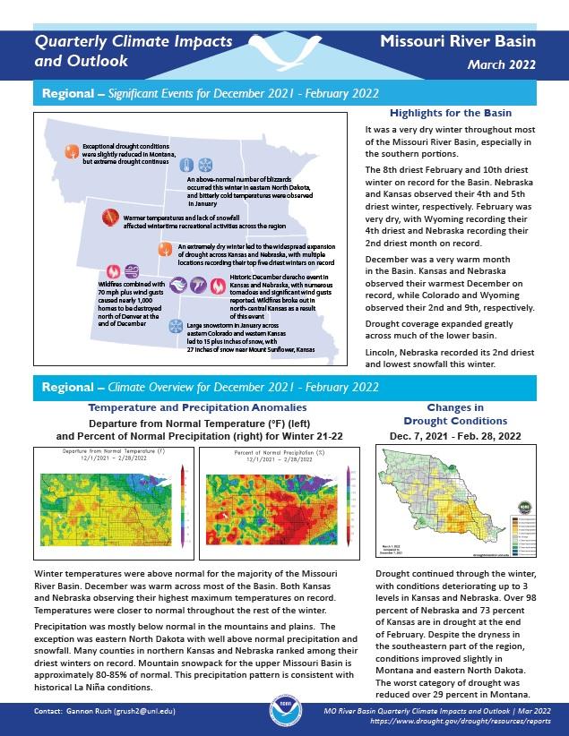 Example image of the Climate Impacts and Outlook report