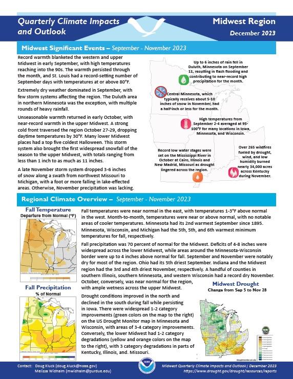 Example image of the Climate Impacts and Outlook report