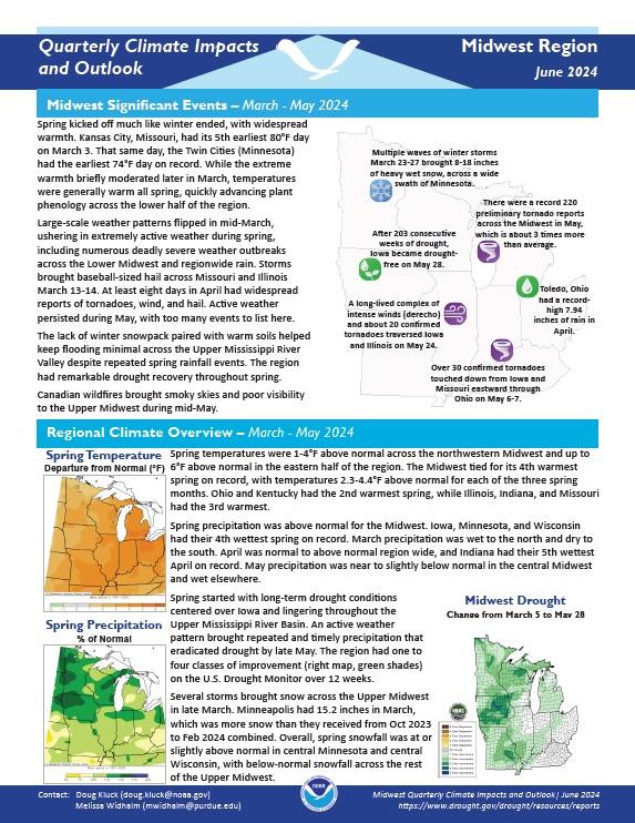 Example image of the Climate Impacts and Outlook report