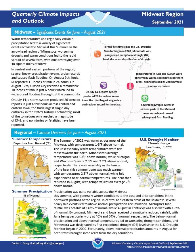 Example image of the Climate Impacts and Outlook report