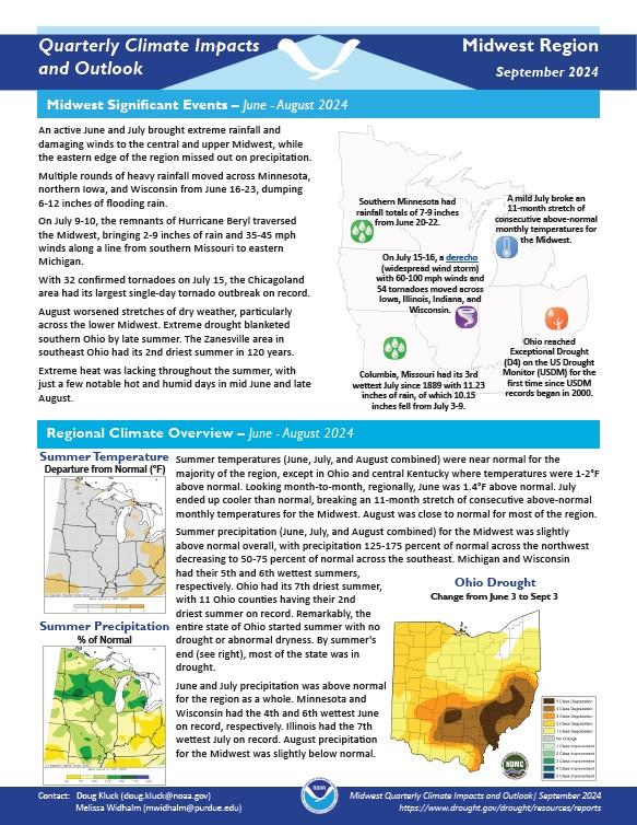 Example image of the Climate Impacts and Outlook report