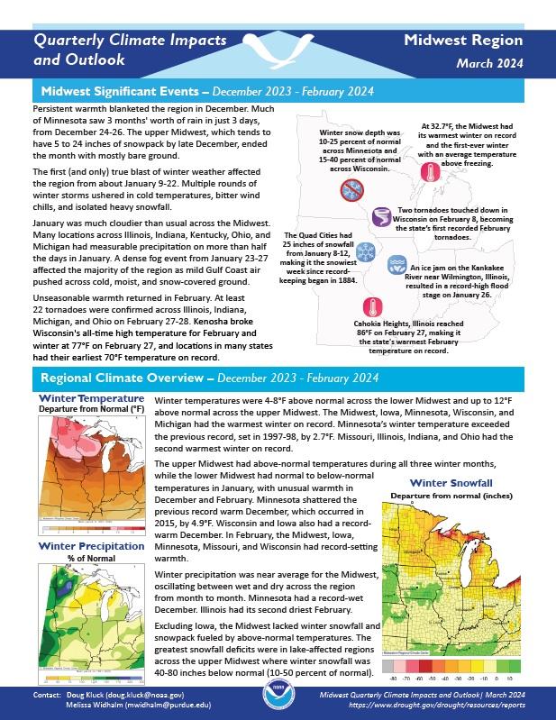 Example image of the Climate Impacts and Outlook report