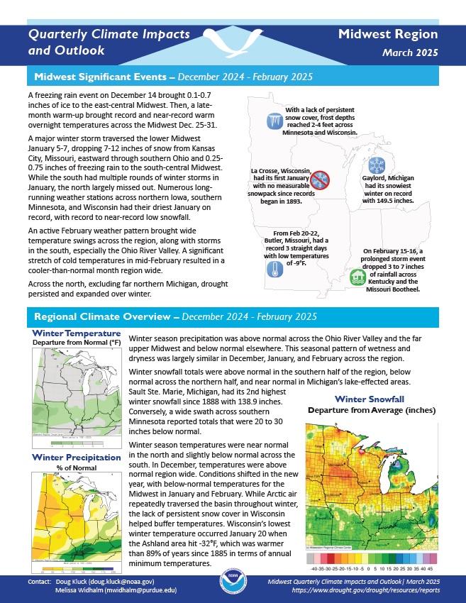 Example image of the Climate Impacts and Outlook report