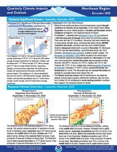 First page of the Quarterly Climate Impacts and Outlook for the Northeast Region