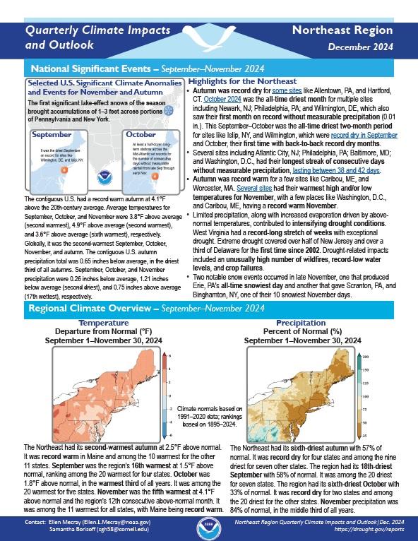 Example image of the Climate Impacts and Outlook report