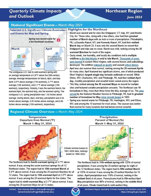 Example image of the Climate Impacts and Outlook report