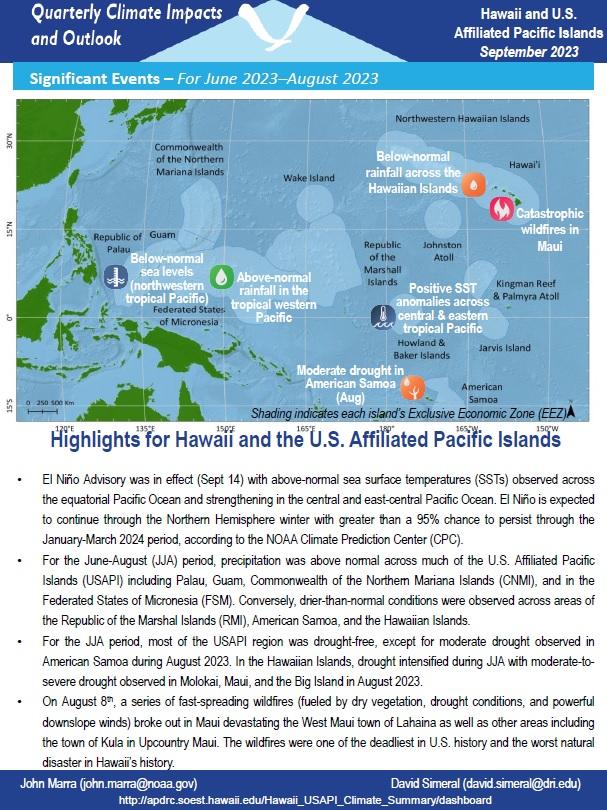 Example image of the Climate Impacts and Outlook report