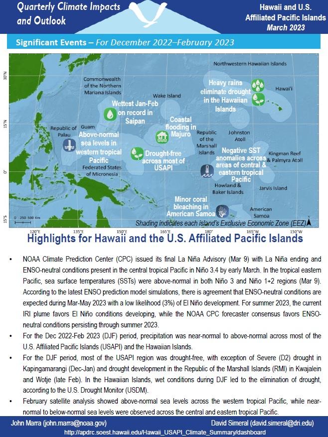 Example image of the Climate Impacts and Outlook report.