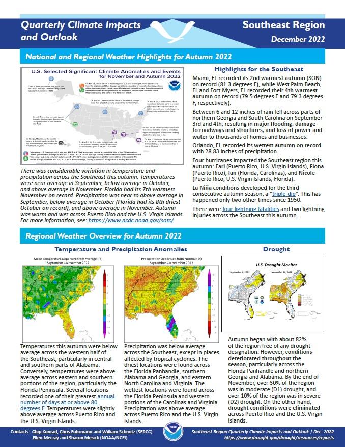 December 2022 Climate Impacts and Outlook report.