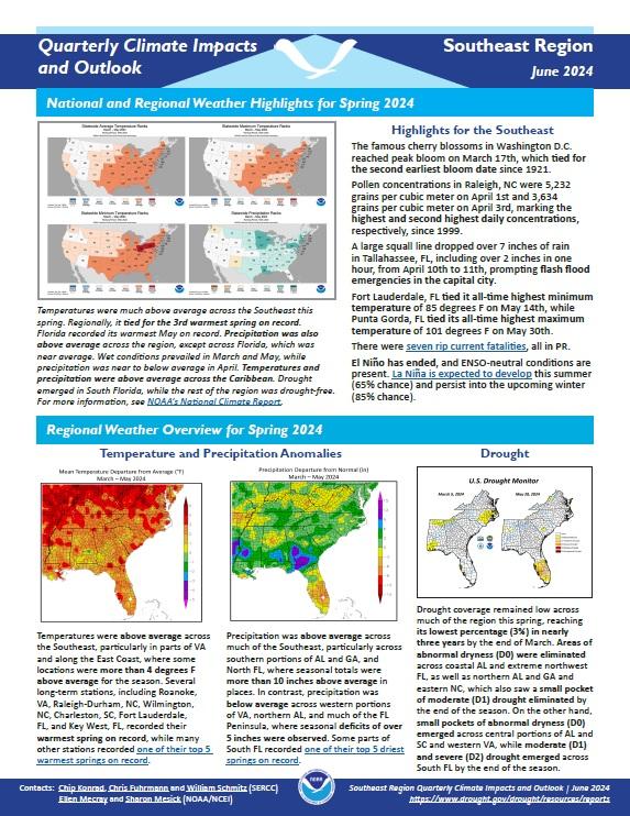 Example image of the Climate Impacts and Outlook report