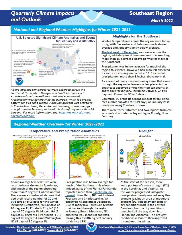 Example image of the Climate Impacts and Outlook report