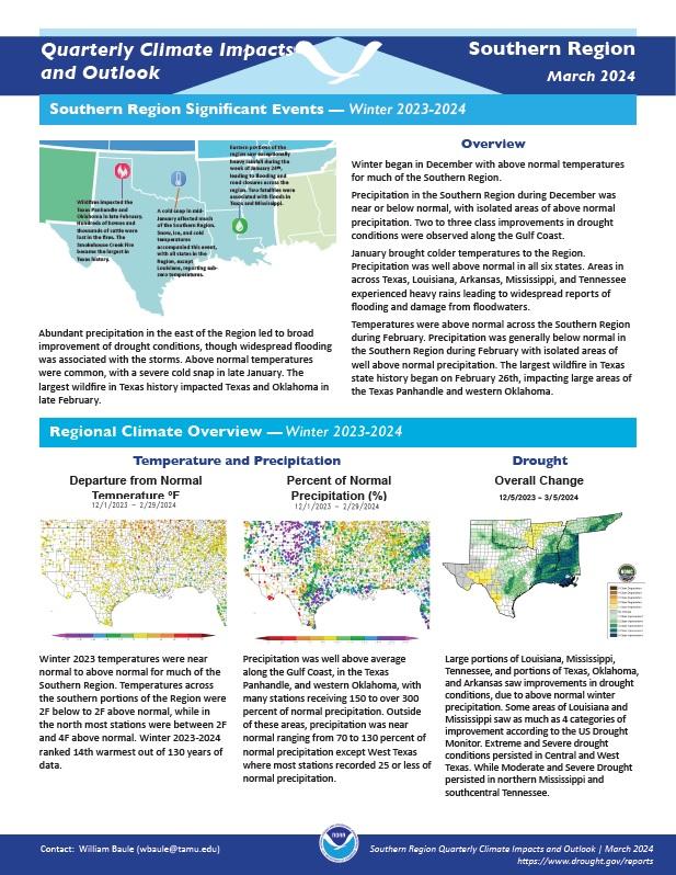 Example image of the Climate Impacts and Outlook report