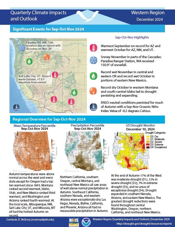 Example image of the Climate Impacts and Outlook report