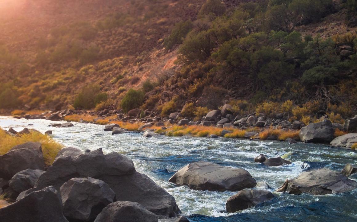 Rio Grande River at sunset