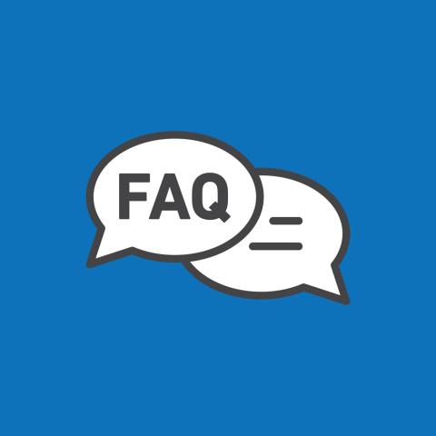 Graphic of two speech bubbles that say "FAQ." Image credit: Krumani, Shutterstock.