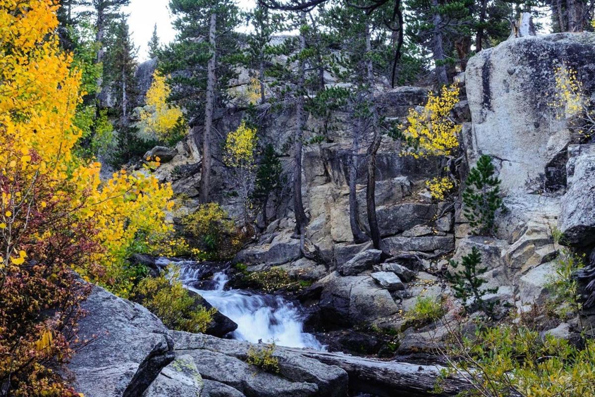 Bishop Creek waterfall in the Sierra Nevada Mountains. Photo credit: Cheryl McDonald Creative.